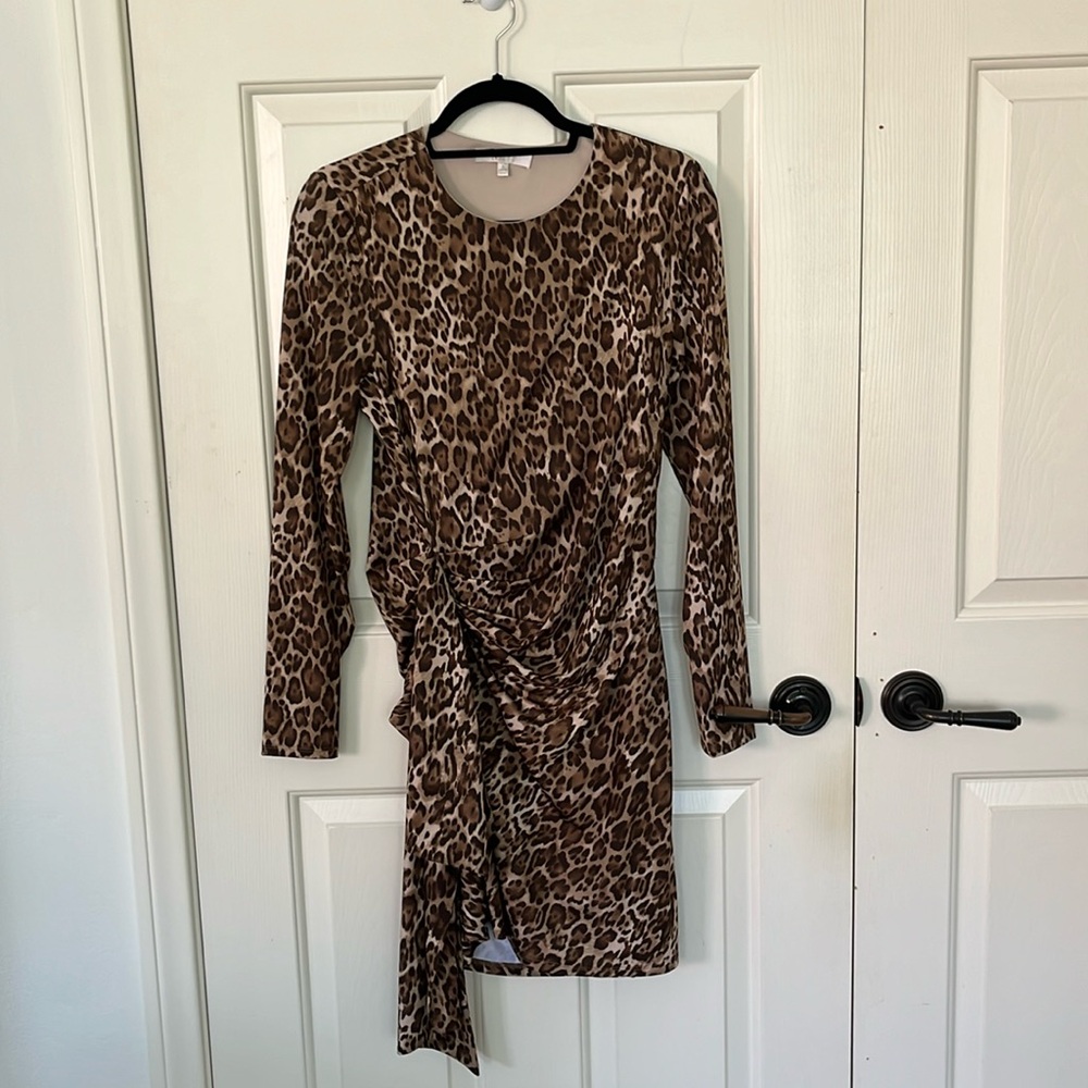Wayf leopard dress
